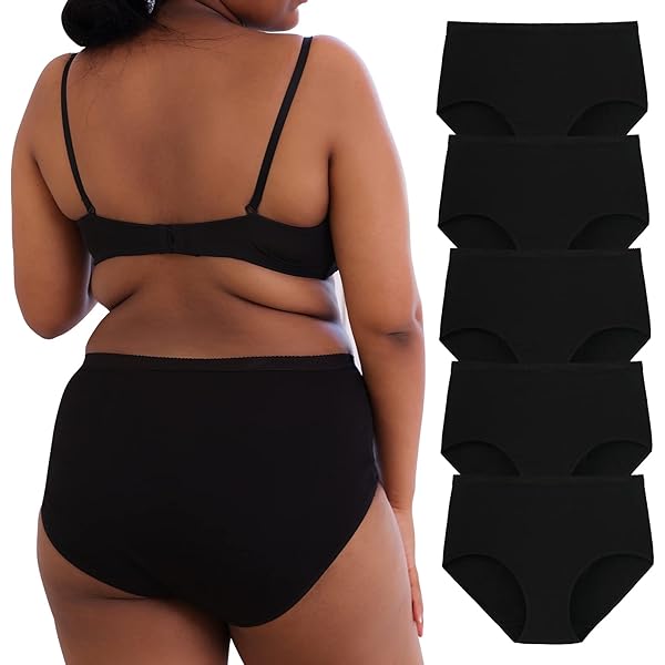 QINCAO damesondergoed, 6 stuks hoge taille slips, katoenen ondergoed, stretch ademend slipje, zacht