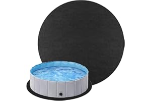 KEAGAN Bodenplane für Pools, 4m Runde Poolunterlage, Pool Unterlage, Swimmingpool Bodenschutzplane Bodenmatte, Poolmatte, Whirlpool Matte, Anti-Rutsch UV-Stabil Reißfest Pool-Bodenplane