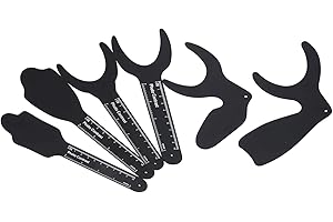 DECHOGA 6 Stück Dental Photo Contrast Schwarzer Hintergrund Board, autoklavierbar Kieferorthopädische Dental Contrast Intraoraler Fotospiegel für die Aufnahme von Oralfotos, C-2A, C-2B, C-4A, C-4B, C-4C, C-4D