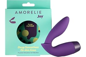 AMORELIE Joy – Prostata-Vibrator Melt | Wasserfest Wiederaufladbar aus Silikon & ABS | Lila