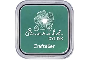 Craftelier - Tampone di inchiostro a base d'acqua | scatola metallica con chiusura forte | timbri acrilici o gomma e superfici porose | Dimensioni tampone: 4 x 4 cm - Dimensioni scatola: 6,3 x 6,3 cm