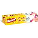 Koroplast Reusable Large Double Lock Freezer Bag 10pcs 24x28cm, Leak Proof & Durable, Transparent, BPA Free