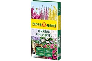 Floragard Terreau Universel - pour l’empotage et Le rempotage des Plantes d‘intérieur, Plantes de Balcon en Pots et jardinières 40l