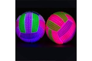 Esoes 2 Pack Light Up Dog Ball, Flashing Light Up Squeaky Dog Ball