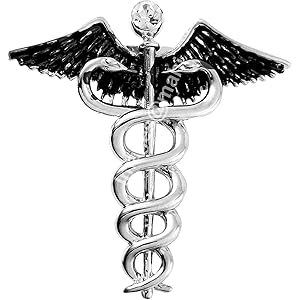 Mahi Medical Caduceus Doctor's Unisex Brooch Lapel Pin (PABP1101071PR)