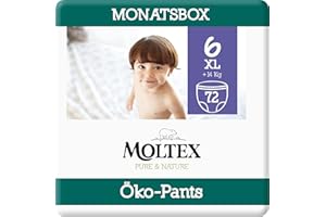 Moltex Pure & Nature Öko Pants Größe 6 XL (+14 kg) Monatsbox - 72 Bio Windeln