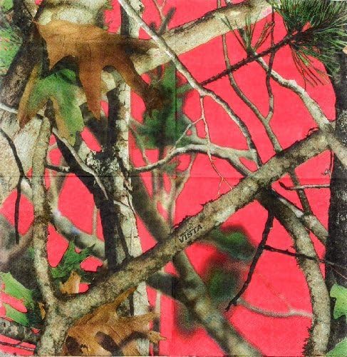 Nextcamo Red Next Camo Beverage Napkins Camouflage Birthday Party Supply Shower (16)
