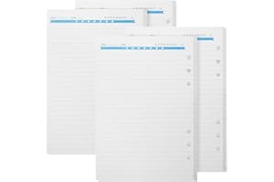 ‎SKYCASE Skycase A5 Nachfüllpapier, 100 GSM Liniertes Papier, 6-Loch Loseblätter für Filofax, Ringbücher & Notizen, 80 Blatt – Ideal für Büro, Schule und Skizzen (Linie)
