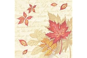 ‎PAPSTAR PAPSTAR 50 Servietten ROYAL Collection 1/4-Falz 40 cm x 40 cm Autumn Colours 86659 Premium stoffähnlich hochwertig Qualität stabil Gute Faltbarkeit Herbst Blätter