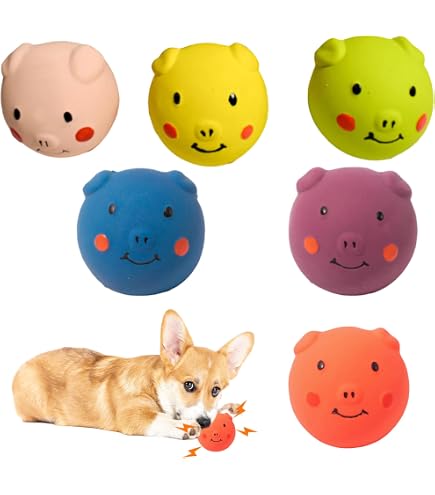 6er Set Quietschende Hundebälle – Lustiges Spielzeug Für Welpen & Kleine Hunde
