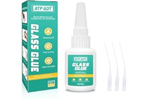 ATP ADT Pegamento para vidrio transparente, 30g de pegamento instantáneo para vidrio, cerámica, arcilla, plástico, metal, acrílico, espejos, joyas y manualidades DIY