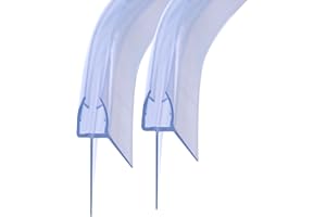 KOOBON Guarnizione per doccia curva, 2 x 80 cm, spessore vetro 4/5/6 mm, guarnizione di ricambio precurva, per doccia rotonda, bagno, parete doccia (labbra più lunghe 20 mm), per porte della doccia,