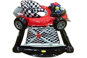 MUNDIBEBÉ Andador y balancín para bebé, diseño fórmula 1 negro y rojo. Tacatá y balancín. 2 en 1.