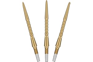 Target Darts Swiss Point Storm Dart Points, Surge (3 Pack Set of Tips) 26MM/30MM/35MM – Gold/Silver/Black | Change Dart Points, Swiss Storm Points, Professional Darts Accessories