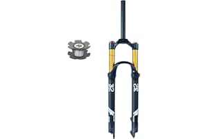 TOMYEUS 26 Pouces Fourche À Suspension VTT, 1-1/8" Tube Droit Verrouillage À Distance QR 9 Mm Voyage 120mm Fourches 27,5 29 Noir (Couleur : Shoulder Control, Size : 27.5 inch)