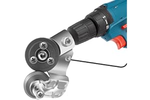 CZS Sheet Metal Cutter Drill Attachment, Electric Drill Shears Attachment Cutter Nibbler, Metal Nibbler Drill Attachment for Cutting Iron, White Sheet, Steel, Copper, Aluminum