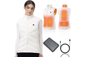 UNZIPP Gilet Riscaldato da Donna con Batteria 10000mAh, Gilet Elettrico Invernale Leggero Slim Fit Ricaricabile USB con Tasche – Ideale per Outdoor, Escursionismo, Sci, Regalo Invernale