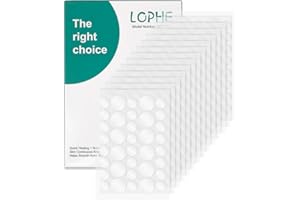 LOPHE Pimple Patch, 504 sztuki hydrokoloidowych łatek na trądzik niewidoczne, naturalne plastry trądzikowe, 2 w 1 dzień i na noc, wodoodporne, absorbujące pryszcze