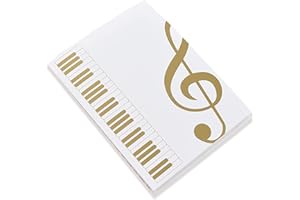 NINEWORD Music File Folder Document Wallets A4 Size Sheet Music Folder Music Themed Plastic Wallets Storage Folder with Pocket (1, Transparent)
