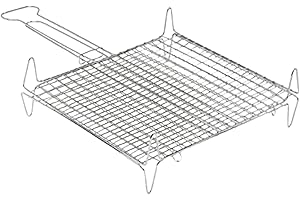 HOUSE COLLECTION Griglia barbecue, Graticola, Leggera, a conchiglia, acciaio,40x45