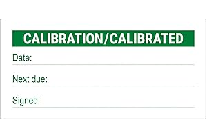 VSAFETY V Safety Write - On - Calibration/Calibrated Sticker - Green - 51x25mm (Roll of 250)