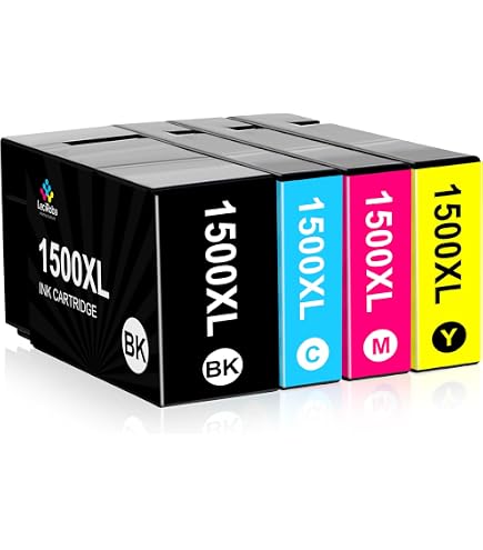 Lot De 10 Cartouches D'Encre Compatibles Canon PGI-1500XL - 4 Noir 2500p, 2 Cyan/Magenta/Jaune 1500p - Pour Maxify MB2000, MB2300, MB2750…