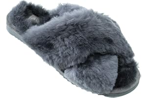 ESTRO Pantofle Damskie Skórzane Ciepłe Wełniane Kapcie Dla Kobiet INTIMO