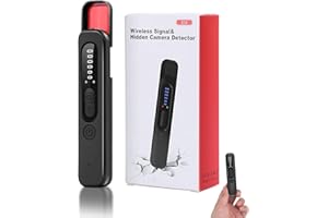 JICICUXI Hidden Camera Detector, Bug Detector, Hidden Device GPS Detector with 4 Modes Rf Wireless Scanner Portable Mini Design Spy Camera Detector for Hotel Bathroom Office Car Travel-Charcoal Gray