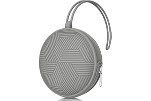 Smlpuame, Boîte à Tétine en Silicone Bébé pour 2 Sucettes. Duo avec Capacité pour 2 Sucettes. Pochette pour Sucettes, avec Anse Flexible, Gris