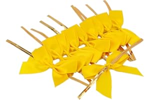 CREATIVERY Fiocchi di raso 5 cm x 10 pezzi giallo