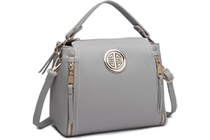 Miss Lulu Women Handbags Pu Leather Small Top Handle Tote Cross Body Bag Womens with Light Golden Hardware