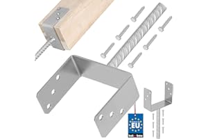 KOTARBAU® Supporto per Pali 151 mm per Pali per Recinzioni Legno Ancoraggio Pali al Calcestruzzo Staffe a U Fissaggio Pali Legno Staffe per Travi in Legno Supporto Trave