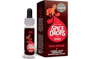 HOLY LAMA NATURALS Holy Lama Spice Drops Chai Spices Natural Extract– Great Taste Awards. Cooking Ingredient. Baking, Sweet, Dessert, Latte or Masala Tea Drinks Recipes 1 x 5ml Bottle
