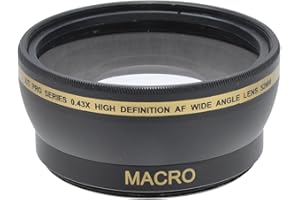 XIT 52mm 0,43x Grand Angle Objectif avec Fixation Macro Inclut Housse et Couvercles d'objectif Pour Nikon DSLR D3200 D3100 D3300 D3000 D5000 D5200 D5300 D5100 Coolpix P7000 P7700 P7100 P7800 OBJECTIF LENS 18-55 55-200 CANON 50MM F/1.4 F/1.8
