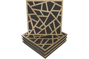 ua acoustics Panel acústico difuso de absorción de sonido «Skyross» | 50 x 50 x 5 cm | Absorción - Difusión - Reflexión - Insonorización - Aislamiento | Madera laminada perforada: (Skyross, Roble)