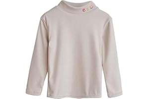 BFYSFBAIG Girls' Long Sleeve Thermal Top – High Neck Floral Print, Soft & Warm Winter Clothing for Toddlers (Ages 2-9) – Breathable Comfort for Autumn & Winter