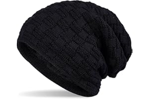Hatstar Warme gefütterte Feinstrick Damen Beanie Mütze | Herren Mütze | mit Flecht Muster und sehr weichem Fleece Innenfutter | Unisex Wintermütze weich & warm