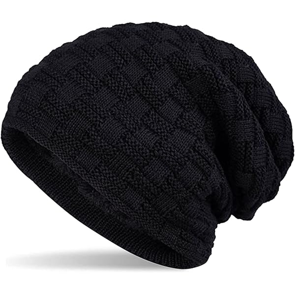 FYting Damesmuts, hoeden, mutsen en petten voor dames, hoed winter zwart, zacht en comfortabel warm gebreide hoed, modieuze krullende randen, voor de winter, Kerstmis (beige zwart), grijs wit, M