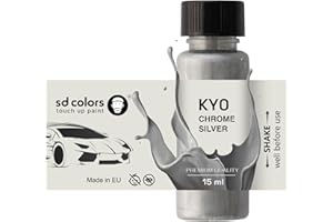 SD COLORS KY0 - Vernice per ritocchi, 15 ML, colore: argento cromato