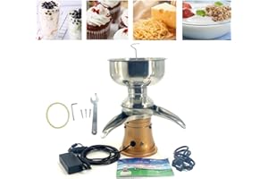 ‎ECUTEE ECUTEE Milchzentrifuge Elektrisch Milchseparator 5L Frischmilch-Sahne-Separator Milchcremeabscheider Vollmilchseparator Entfettung Milchseparator, Konvertieren Rohmilch in Rahm und Magermilch 50 L/h