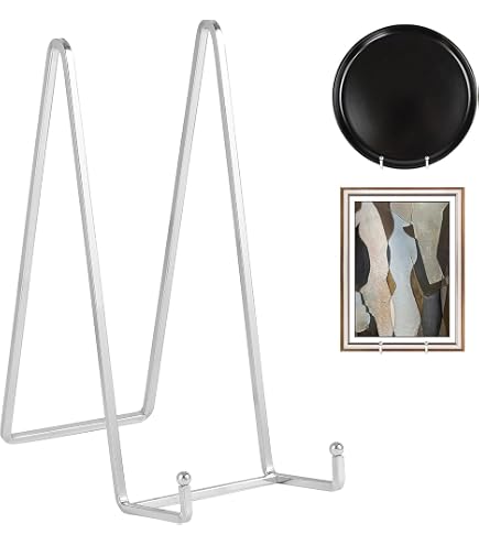 Support Présentation Métal Lectorias - Lot De 2 Chevalets 6 Pouces Noir - Pour Assiettes, Photos, Cadres