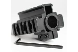 NOGA Caccia 3 Side Tri-Rail 20 mm Rails Mount Barrel See Through 21 Millimetri Picatinny Weaver Mount Rail per Pistola Riflescope