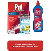 Pril Bulaşık Makinesi Temizlik Bakım Seti - Parlatıcı 750Ml + Bulaşık Makinesi Tuzu 2000G
