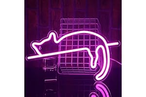 PILOYINDE Luces de neón de gato letrero Led decoración de pared, luz de neón personalizada de gato luces de neón Usb para dormitorio tienda mesita de noche sala de estar fiesta decoración de pared