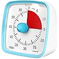 Yunbaoit Visual Timer with Night Light, 60-Minute Countdown Timer for Kids and Adults, Silent Classroom Timer, Time Management Tool for Home, School, or Work (Blue)