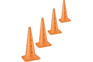 ‎SPORTIKEL24 SPORTIKEL24 Kombi Kegel 50 cm – 4 im Set – Parcours-Hindernis für Agility-Training – Sprung- & Slalom-Hütchen für Hund, Sport, Pferd & Kind – 50 cm