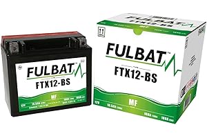 Fulbat Batería Agm Ytx12-Bs 12V 10Ah 180A Largo: 150 X Ancho: 87 X Alto 130 (Mm) ¦