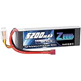 Zeee 3S LiPo Battery 11.1 V 5200 mAh 60C RC Battery with Deans T Connector for RC Car RC Truck RC Car Boat Helicopter Truck T