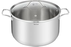 Tefal Intuition XL Marmite 36 cm / 17.5 L, Induction, Acier inoxydable 18/10, Garantie 5 ans, Poignées rivetées robustes, Couvercle en verre B8647504