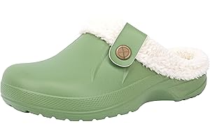 ChayChax Donna Uomo Invernali Zoccoli Sabot Imbottiti Calde Morbide Pantofole Casa Esterno in Comode Peluche Inverno Impermeabile Scarpe da Giardino